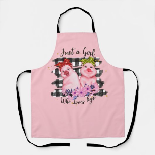keukenSchort van schattige varkensliefhebbers Schort (Voorkant)