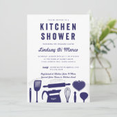 Keukenschotel | Vrijgezellenfeest Navy Blue Kaart (Staand voorkant)