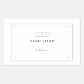 Keukenschotel Zeep Label Stickers (Voorkant)