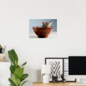 Keukenslaapje in een Bowl Poster (Thuiskantoor)