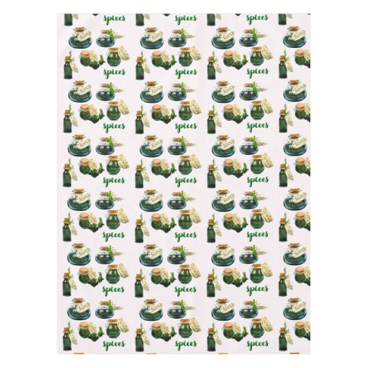 Keukenspecerijen thuis koken Uniek en ongebruikeli Tafelkleed (Voorkant)