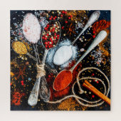 Keukenspenen van verschillende aromatische speceri legpuzzel (Verticaal)