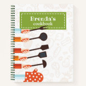 Keukenspullen Groen Recept Spiral Notitieboek (Voorkant)