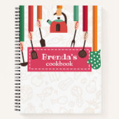 Keukenspullen Roze Recept Spiral Notitieboek (Voorkant)