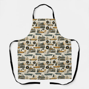 Keukenstijl midcentury winter roadtrip schort