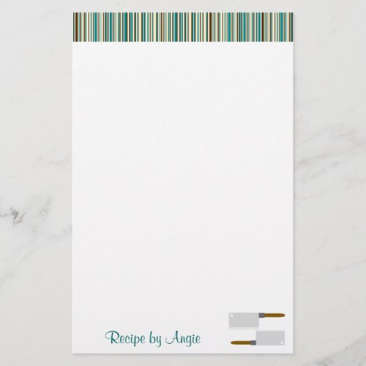 Keukenstrips Aqua Recipe Paper (Voorkant)