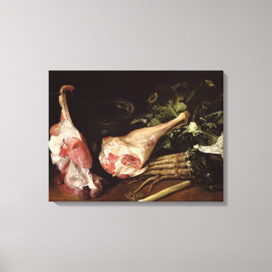 Keukentafel, nog leven canvas afdruk (Voorkant)