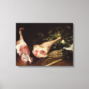 Keukentafel, nog leven canvas afdruk