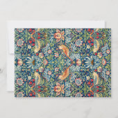 Keukenthee William Morris stijl uitnodiging (Achterkant)
