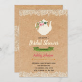 Keukentheebridale doucheuitnodiging kaart (Voorkant / Achterkant)