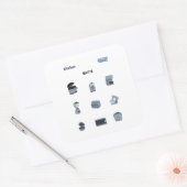 Keukentoestellen Vierkante Sticker (Envelop)