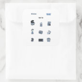 Keukentoestellen Vierkante Sticker (Tas)