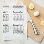 keukentowel stof thema 2017 agenda theedoek (Quarter Fold)