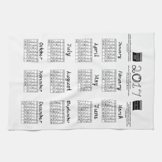 keukentowel stof thema 2017 agenda theedoek (Horizontaal)