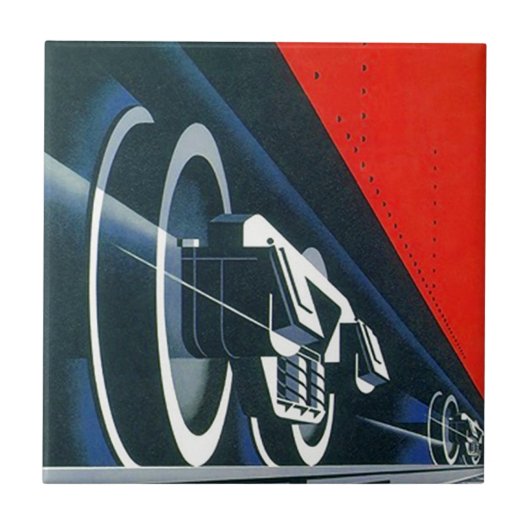 Keukentreinen - Vintage treinen Tegeltje (Voorkant)