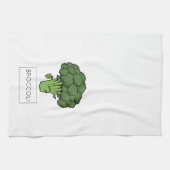 Keukentuingroenten BROCCOLI-illustratie Theedoek (Horizontaal)