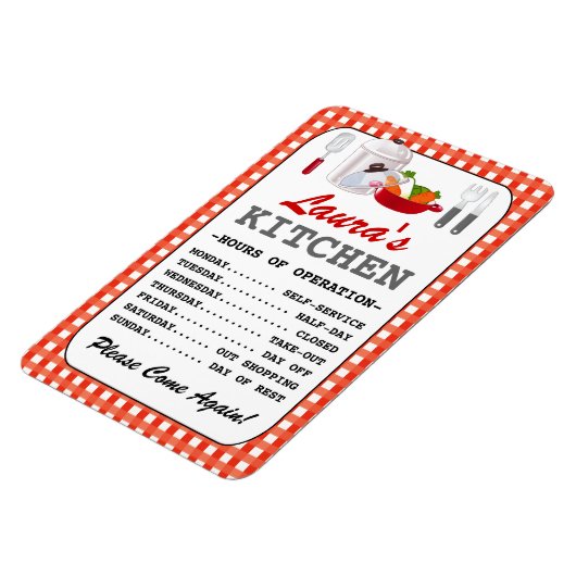 Keukenuren (speciaal aangepast) magneet (Linkerzijde)