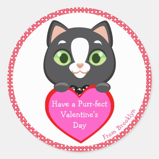 KeukenValentijnsdag Ronde Sticker (Voorkant)