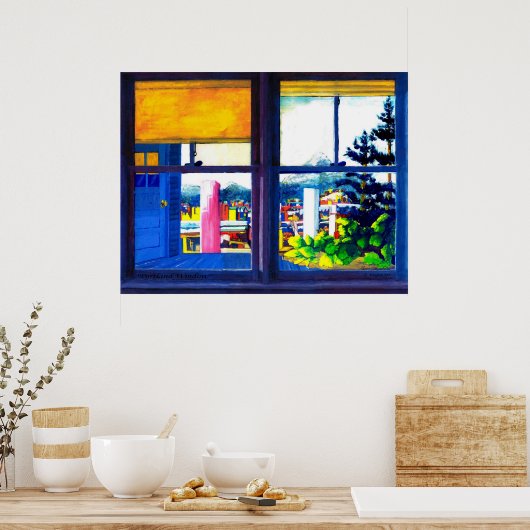 Keukenvenster - Poster (Keuken)