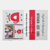 Keukenvervaldatum koffie rood theedoek (Horizontaal)