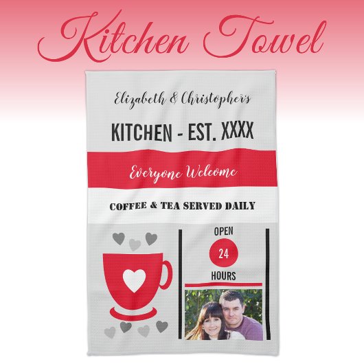 Keukenvervaldatum koffie rood theedoek