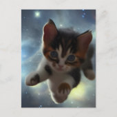 Keukenvliegen in de ruimte briefkaart (Voorkant)