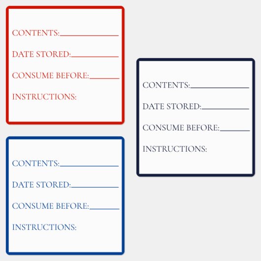 Keukenvoedselopslagvriendelijk/vrieslabels Labels (Groep)