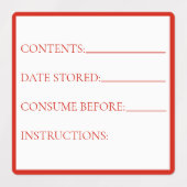 Keukenvoedselopslagvriendelijk/vrieslabels Labels (Design 1)