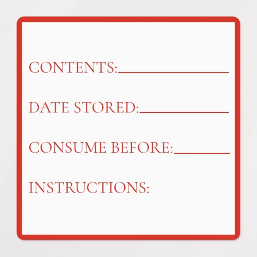 Keukenvoedselopslagvriendelijk/vrieslabels Labels (Design 1)