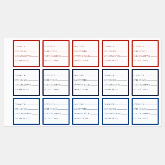 Keukenvoedselopslagvriendelijk/vrieslabels Labels (Vel)