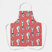 Keukenvork en lepel schort (Voorkant)