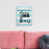 Keukenwand, gestrekt canvas met citaat (Insitu (Woonkamer))