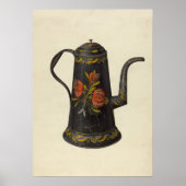 Keukenwand Kunst Antiek Koffiek Poster (Voorkant)