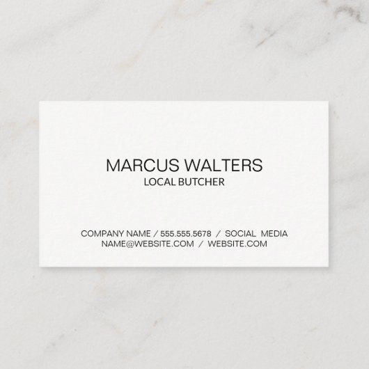 keukenwaren | biefstuk visitekaartje (Achterkant)