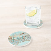  keukenwielkringloop op verhard hout zandsteen onderzetter (Zijkant)