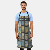 Keukenwitch  Tarot Kaart grijze achtergrond Schort (Gedragen)