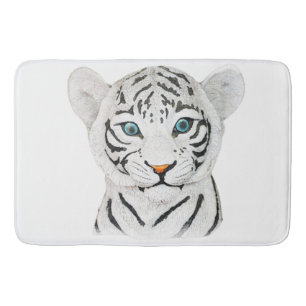 Keukenwitte tijgerkunst - Juiste Wilde Kunst Badmat