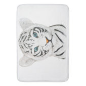Keukenwitte tijgerkunst - Juiste Wilde Kunst Badmat (Voorkant Verticaal)