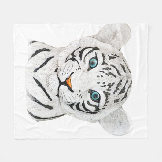 Keukenwitte tijgerkunst - Juiste Wilde Kunst Fleece Deken (Voorkant (Horizontaal))