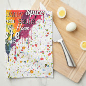 Keukenwoorden en termen Hart Keukenhanddoek (Quarter Fold)