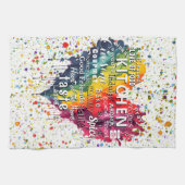 Keukenwoorden en termen Hart Keukenhanddoek (Horizontaal)