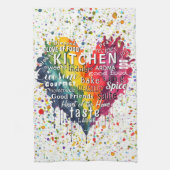 Keukenwoorden en termen Hart Keukenhanddoek (Verticaal)