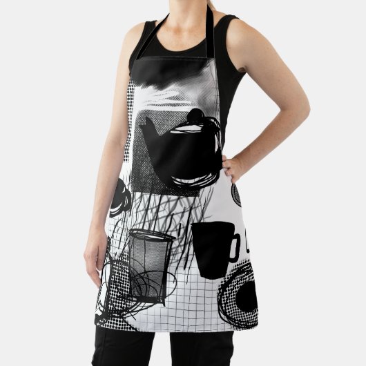 Keukenzwart en wit schort (Insitu)