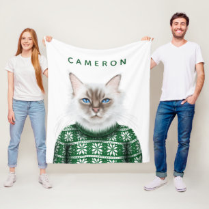 Keukkatje   Jouw namen toevoegen Fleece Deken