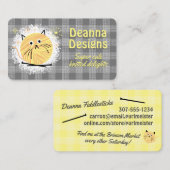 Keukkattengaren breinaalden brei visitekaartje (Voorkant / Achterkant)