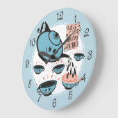 Keukklok voor de douchedouche met eigen kleur grote klok (Hoek)