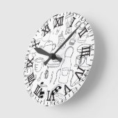 Keukklok voor Retro keuken Ronde Klok (Hoek)