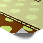 Keul erwt in een Baby shower-blikvanger Poster (Hoek)