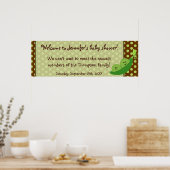 Keul erwt in een Baby shower-blikvanger Poster (Keuken)