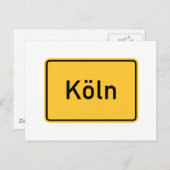 Keulen, Duitse verkeersteken Briefkaart (Voorkant / Achterkant)